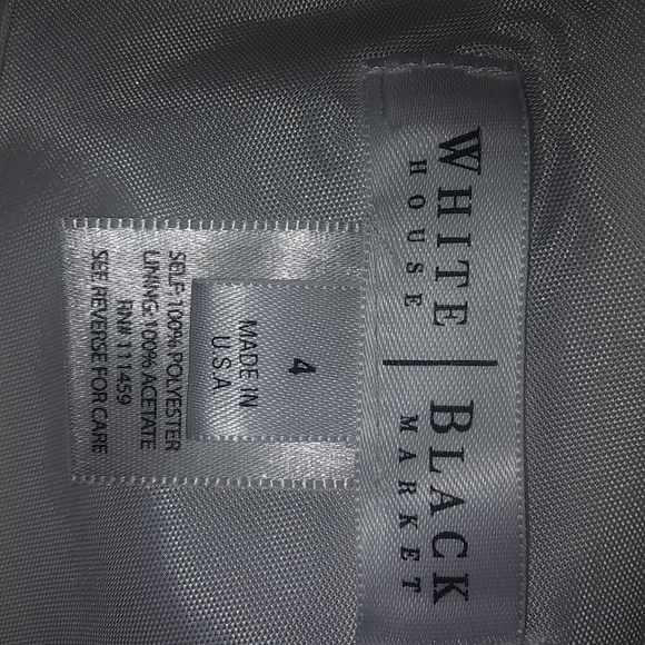 WHBM 4 White Satin Black Beaded Skirt - Picture 3 of 5